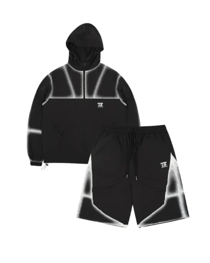 JADA HALFTONE JACKET + SHORTS BLACK